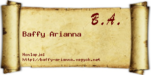 Baffy Arianna névjegykártya